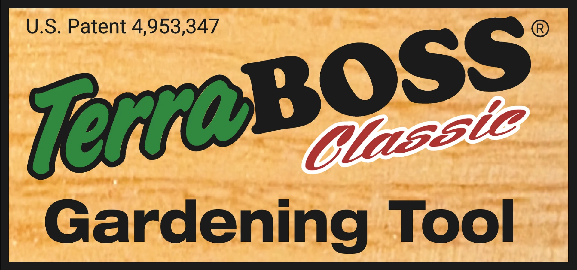 TerraBOSS Classic Gardening Tool label